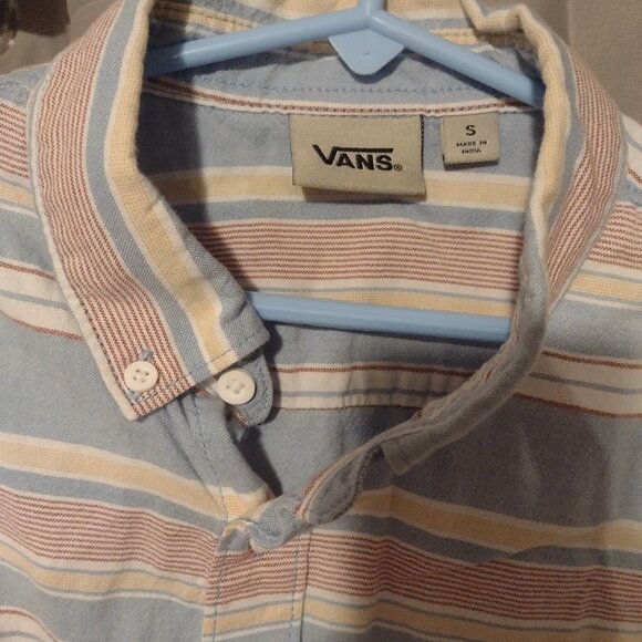 Vans mens short sleeve button down shirt size small - Picture 4 of 4